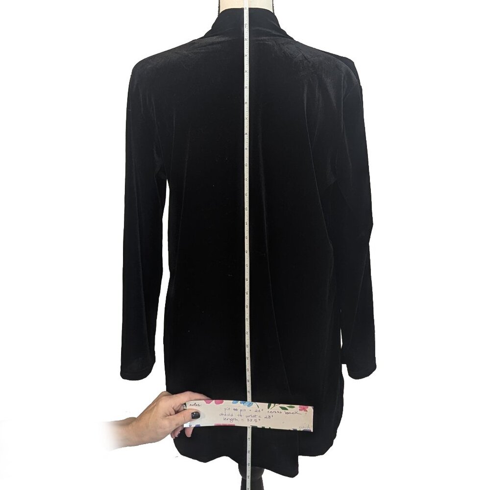 🎉Host Pick!🎉 Black Velvet Drape Cardigan - Picture 5 of 6